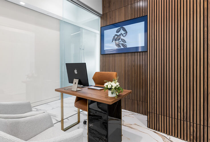 Dental office consultation room